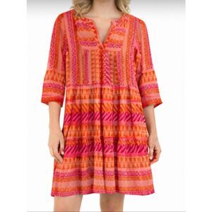 Goa Beach Japna pink and orange coverup dress small